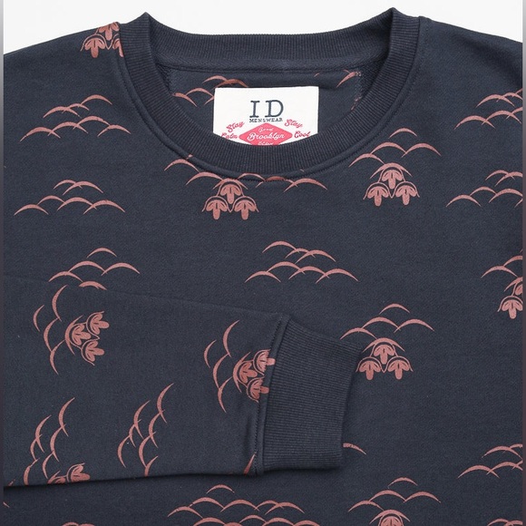 ID Menswear Japanese Kiri Pattern Print Sweatshirt XL NWT - Picture 4 of 11